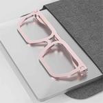 R-JUST BJ02-1 Foldable Round Glasses Shape Aluminum Alloy Laptop Stand(Pink)