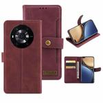 For Honor Magic3 Copper Buckle Horizontal Flip Leather Phone Case with Holder & Card Slots & Wallet(Maroon)