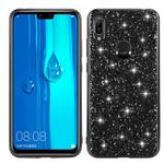 For Huawei Y6 Prime Glittery Powder Shockproof TPU Case(Black)