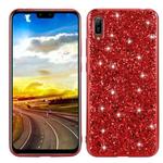 For Huawei Y6 Pro / Enjoy 9e Glittery Powder Shockproof TPU Case(Red)