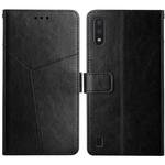 For Samsung Galaxy A01 Y Stitching Horizontal Flip Leather Case with Holder & Card Slots & Wallet & Photo Frame(Black)