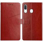 For Samsung Galaxy A20e Y Stitching Horizontal Flip Leather Case with Holder & Card Slots & Wallet & Photo Frame(Brown)