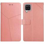 For Samsung Galaxy A22 4G Y Stitching Horizontal Flip Leather Case with Holder & Card Slots & Wallet & Photo Frame(Rose Gold)