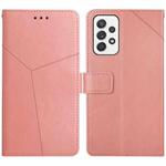For Samsung Galaxy A32 4G Y Stitching Horizontal Flip Leather Case with Holder & Card Slots & Wallet & Photo Frame(Rose Gold)