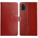 For Samsung Galaxy A41 EU Version Y Stitching Horizontal Flip Leather Case with Holder & Card Slots & Wallet & Photo Frame(Brown)