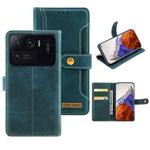 For Xiaomi Mi 11 Ultra Copper Buckle Horizontal Flip Leather Phone Case with Holder & Card Slots & Wallet(Green)