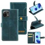 For Xiaomi Mi 11 Lite Copper Buckle Horizontal Flip Leather Phone Case with Holder & Card Slots & Wallet(Green)