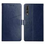 For Huawei P20 Pro Y Stitching Horizontal Flip Leather Phone Case with Holder & Card Slots & Wallet & Photo Frame(Blue)