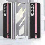 For Samsung Galaxy Z Fold3 5G GKK Foldable Plating Leather + Glass Full Coverage Case(Exclusive Black)