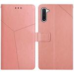 For Samsung Galaxy Note10 Y Stitching Horizontal Flip Leather Case with Holder & Card Slots & Wallet & Photo Frame(Rose Gold)