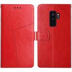 For Samsung Galaxy S9+ Y Stitching Horizontal Flip Leather Case with Holder & Card Slots & Wallet & Photo Frame(Red)