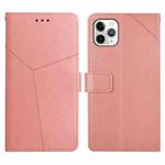 For iPhone 11 Pro Y Stitching Horizontal Flip Leather Phone Case with Holder & Card Slots & Wallet & Photo Frame (Rose Gold)