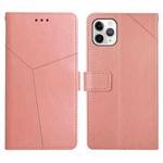 For iPhone 13 Pro Max Y Stitching Horizontal Flip Leather Phone Case with Holder & Card Slots & Wallet & Photo Frame (Rose Gold)