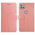 For Motorola Moto G 5G Y Stitching Horizontal Flip Leather Phone Case with Holder & Card Slots & Wallet & Photo Frame(Rose Gold)