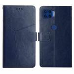 For Motorola Moto G 5G Plus Y Stitching Horizontal Flip Leather Phone Case with Holder & Card Slots & Wallet & Photo Frame(Blue)