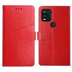 For Motorola Moto G Stylus 5G Y Stitching Horizontal Flip Leather Phone Case with Holder & Card Slots & Wallet & Photo Frame(Red)