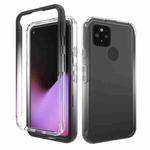 For Google Pixel 5 High Transparency Two-color Gradient PC + TPU Phone Protective Case(Black)