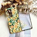 For Huawei Mate X2 Small Floral Shockproof PC + Water Paste Folding Phone Protective Case(Yellow Chrysanthemum)
