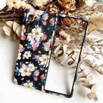 For Samsung Galaxy Z Fold2 5G Small Floral Shockproof PC + Water Paste Folding Phone Protective Case(Black Orchid)