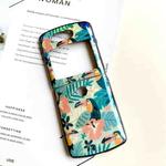 For Motorola Razr 5G IMD Blue Light Jungle Flowers Pattern Folding Phone Protective Case(Long-billed Bird)