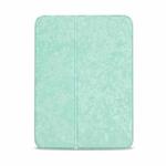 For iPad mini 6 Shell Texture Dual-Folding Horizontal Flip Leather Tablet Case with Holder & Sleep / Wake-up Function(Green)