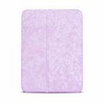 For iPad mini 6 Shell Texture Dual-Folding Horizontal Flip Leather Tablet Case with Holder & Sleep / Wake-up Function(Light Purple)