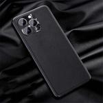 Silicone Pure Skin Leather Full Coverage Shockproof Phone Case For iPhone 13 Pro Max(Black)
