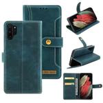 For Samsung Galaxy Note10+ Copper Buckle Horizontal Flip Leather Phone Case with Holder & Card Slots & Wallet(Green)