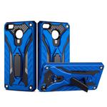 For OPPO Realme 3 Pro Shockproof TPU + PC Protective Case with Holder(Blue)