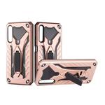 For Huawei Honor 9X Shockproof TPU + PC Protective Case with Holder(Rose Gold)