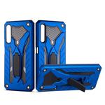 For Huawei Honor 9X Shockproof TPU + PC Protective Case with Holder(Blue)