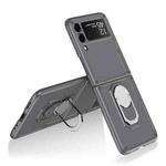 For Samsung Galaxy Z Flip3 5G GKK Foldable Shockproof Armor PC Phone Case with Ring Holder(Grey)