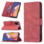 For OPPO A94 4G / Reno5 F / F19 Pro Magnetic Clasp RFID Blocking Anti-Theft Leather Case with Holder & Card Slots & Wallet(Red)