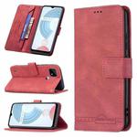 For OPPO Realme C21 / C20 Magnetic Clasp RFID Blocking Anti-Theft Leather Case with Holder & Card Slots & Wallet(Red)