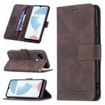 For OPPO Realme C21 / C20 Magnetic Clasp RFID Blocking Anti-Theft Leather Case with Holder & Card Slots & Wallet(Brown)