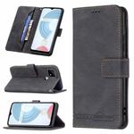 For OPPO Realme C21 / C20 Magnetic Clasp RFID Blocking Anti-Theft Leather Case with Holder & Card Slots & Wallet(Black)