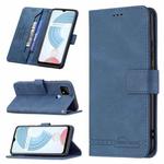 For OPPO Realme C21 / C20 Magnetic Clasp RFID Blocking Anti-Theft Leather Case with Holder & Card Slots & Wallet(Blue)