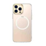 For iPhone 13 TOTUDESIGN AA-070 Sparkling Series MagSafe Magnetic Transparent PC TPU Phone Case(Gold)