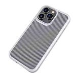 mocolo K01 Carbon Fiber TPU + PC Shockproof Phone Case For iPhone 13 Pro(White)