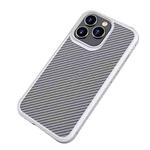 mocolo K01 Carbon Fiber TPU + PC Shockproof Phone Case For iPhone 13 Pro Max(White)