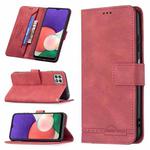 For Samsung Galaxy A22 5G Magnetic Clasp RFID Blocking Anti-Theft Leather Case with Holder & Card Slots & Wallet(Red)