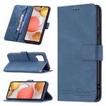 For Samsung Galaxy A42 5G Magnetic Clasp RFID Blocking Anti-Theft Leather Case with Holder & Card Slots & Wallet(Blue)
