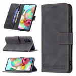 For Samsung Galaxy A71 Magnetic Clasp RFID Blocking Anti-Theft Leather Case with Holder & Card Slots & Wallet(Black)