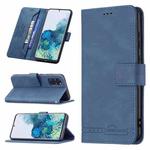 For Samsung Galaxy S20+ Magnetic Clasp RFID Blocking Anti-Theft Leather Case with Holder & Card Slots & Wallet(Blue)