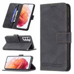 For Samsung Galaxy S21 5G Magnetic Clasp RFID Blocking Anti-Theft Leather Case with Holder & Card Slots & Wallet(Black)