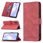 For Xiaomi Redmi 9A Magnetic Clasp RFID Blocking Anti-Theft Leather Case with Holder & Card Slots & Wallet(Red)