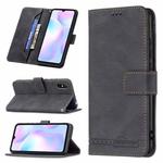 For Xiaomi Redmi 9A Magnetic Clasp RFID Blocking Anti-Theft Leather Case with Holder & Card Slots & Wallet(Black)