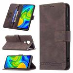 For Xiaomi Redmi Note 9 / 10X 4G Magnetic Clasp RFID Blocking Anti-Theft Leather Case with Holder & Card Slots & Wallet(Brown)
