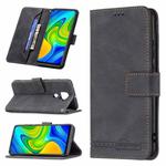 For Xiaomi Redmi Note 9 / 10X 4G Magnetic Clasp RFID Blocking Anti-Theft Leather Case with Holder & Card Slots & Wallet(Black)