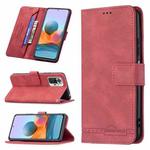 For Xiaomi Redmi Note 10 Pro Magnetic Clasp RFID Blocking Anti-Theft Leather Case with Holder & Card Slots & Wallet(Red)